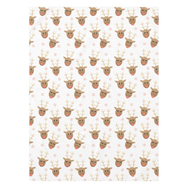 Niedliches Weihnachtsschneeflocken-Muster Tischdecke (Vorderseite)