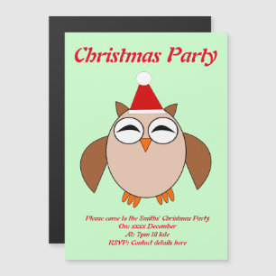 Niedliches Weihnachtsschüssel Custom Party laden Magneteinladung