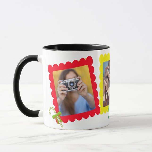 Niedliches Weihnachtssymbol Grafik 3 Foto Weihnach Tasse (Links)