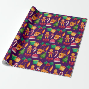 Niedliches Weihnachtswackelpapier Geschenkpapier