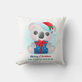 Niedliches Weihnachtswasser Koala Kinderzimmer Kissen