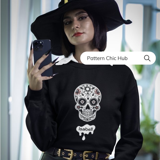 Niedliches Weihnachtszuckerskull Herbst WinterHall Sweatshirt (Von Creator hochgeladen)