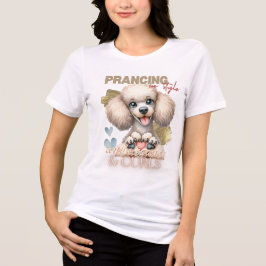 NIEDLICHES WEISSES FRANZÖSISCHES POODLE DOG-SPRICH Tri-Blend SHIRT