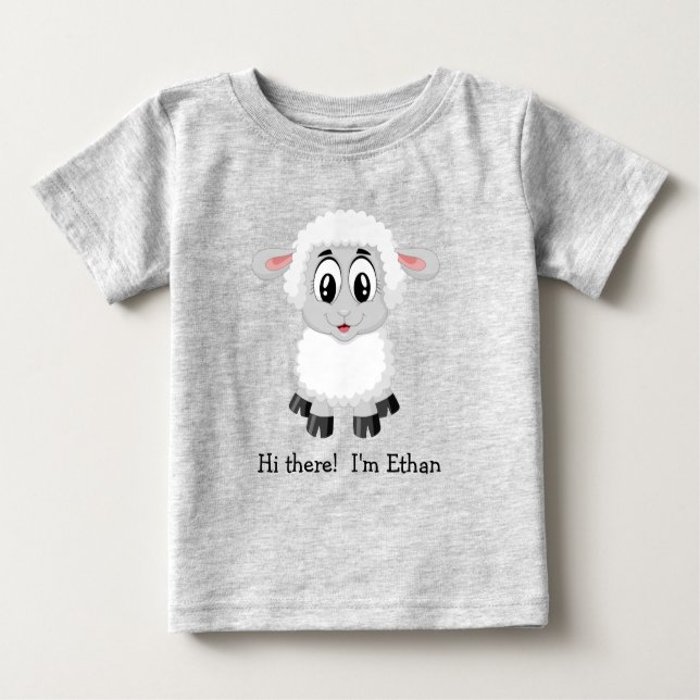 Niedliches weißes Lamm | Sheep Baby T - Shirt (Vorderseite)