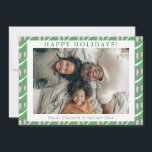 Niedliches weißes Lilac-Foto Feiertagskarte<br><div class="desc">Niedliche weiße Green- und Lilac-Formen - individuelle Foto-Ferienkarte</div>