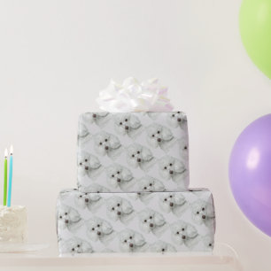 Niedliches weißes Poodle-Tier Geschenkpapier