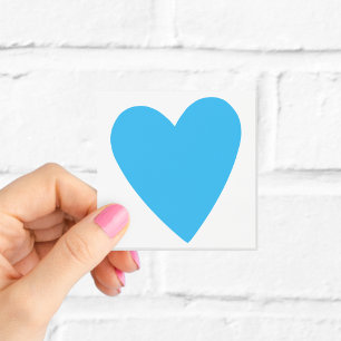 Niedliches Weißes und Blaues Herz Post-it Klebezettel