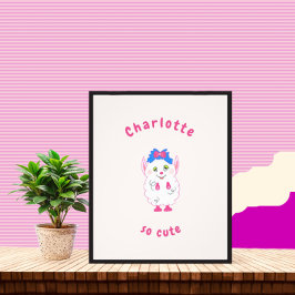 Niedliches Weißmonster Fotodruck