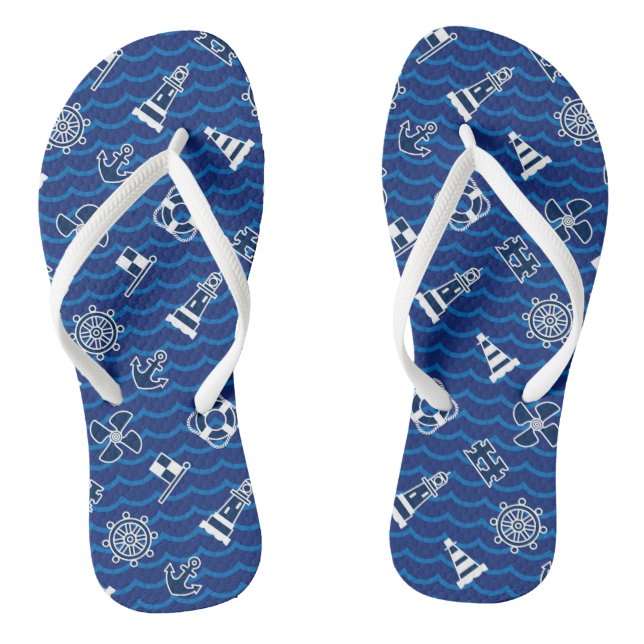 Niedliches Wellenmuster Flip Flops (Fußbett)