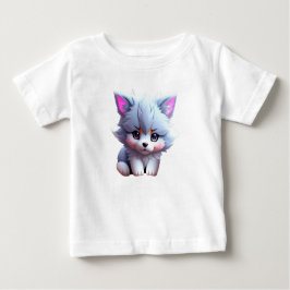 Niedliches Welpenbild im Animalstil Baby T-shirt