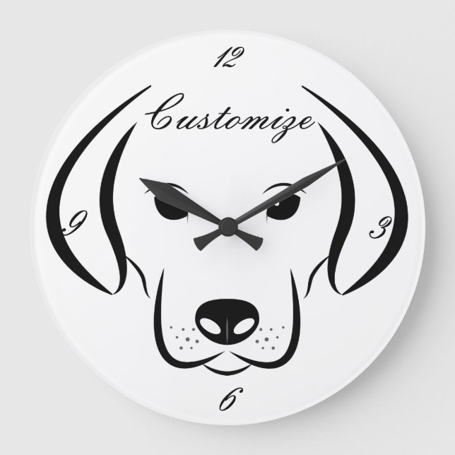 Niedliches Welpenfass Thunder_Cove Große Wanduhr (Vorderseite)