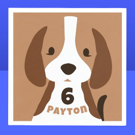 Niedliches Welpenhundealter und Namensgeber für di Serviette