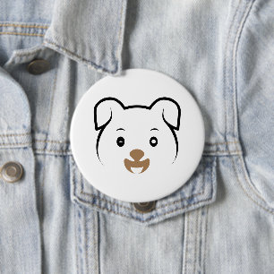 Niedliches Welpenwink Button