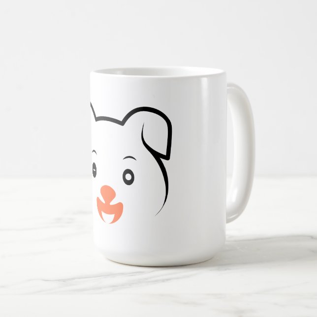 Niedliches Welpenwink Kaffeetasse (VorderseiteRechts)