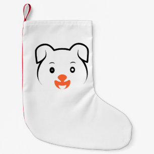 Niedliches Welpenwink Kleiner Weihnachtsstrumpf