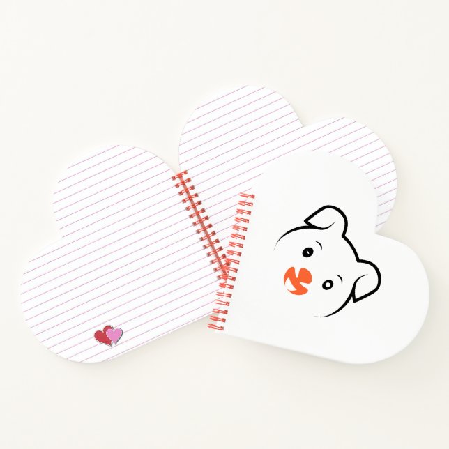 Niedliches Welpenwink Notizbuch (Innenseite)