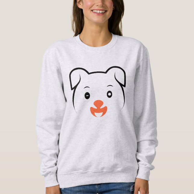 Niedliches Welpenwink Sweatshirt (Vorderseite)