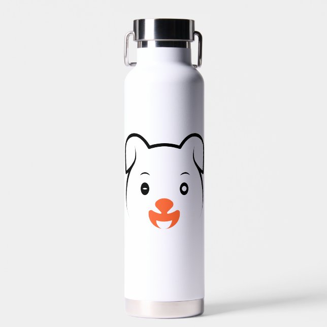 Niedliches Welpenwink Trinkflasche (Vorne)