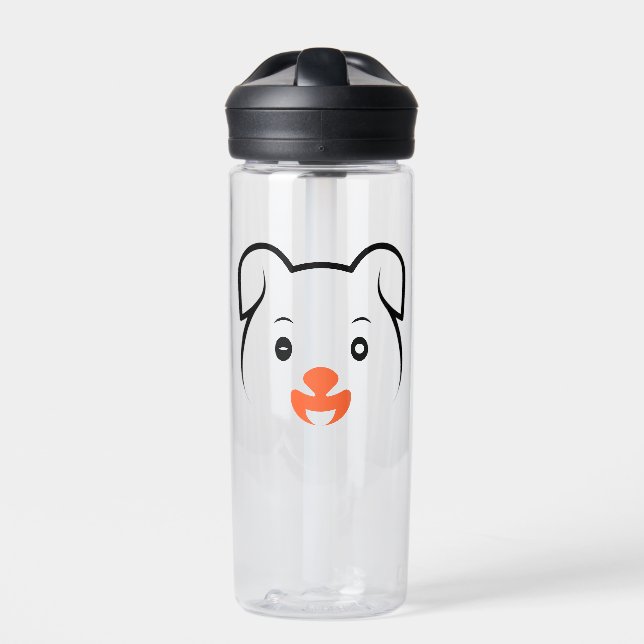 Niedliches Welpenwink Trinkflasche (Vorderseite)