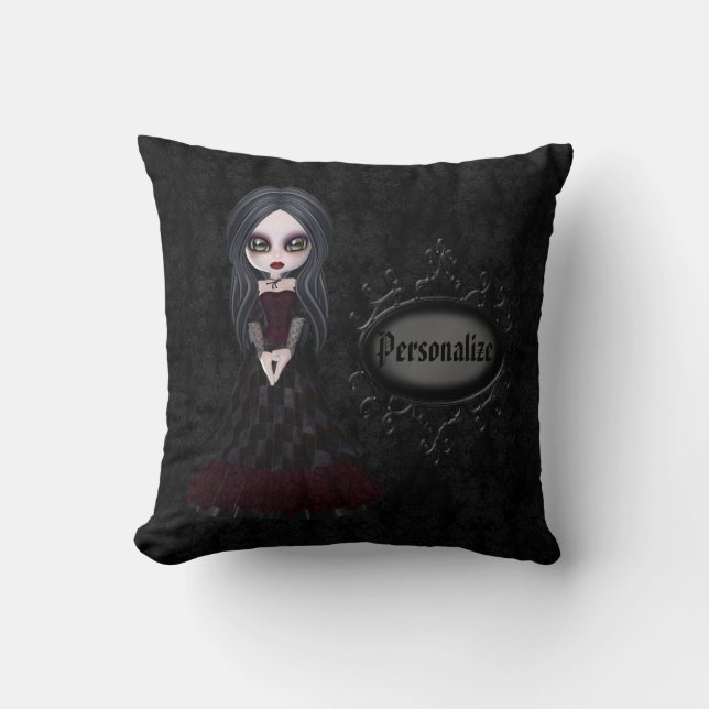 Niedliches wenig Goth Kissen (Vorderseite)