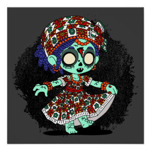 Niedliches Westafrikanisches Zombie Poster