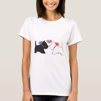 Niedliches Westie verfolgt Kunst T-Shirt