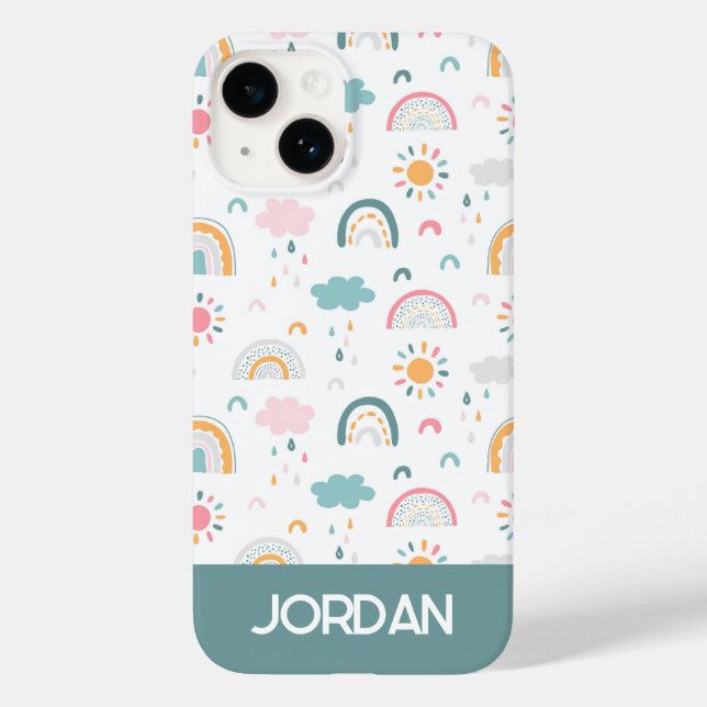 Niedliches Wettermuster Case-Mate iPhone Hülle (Rückseite)