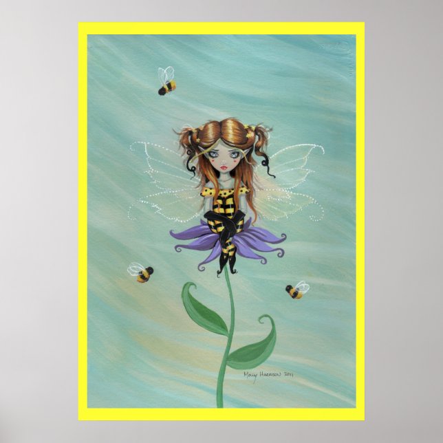 Niedliches Whimsical Bumble Faiasy Fantasy Poster (Vorne)