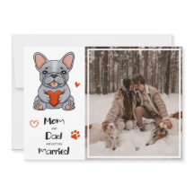 Niedliches Whimsical French Bulldog Wedding Foto