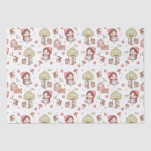 Niedliches Whimsical Little Red Riding Hood Storyb Seidenpapier