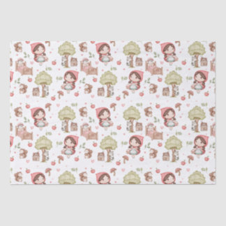 Niedliches Whimsical Little Red Riding Hood Storyb Seidenpapier