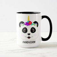 Niedliches Whimsical Panda Unicorn Pandicorn