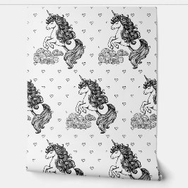 Niedliches Whimsical Unicorn Kinderzimmer Kinder Z Tapete