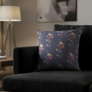 Niedliches Whimsisches Wasserfarbenmuster Blumenmu Kissen