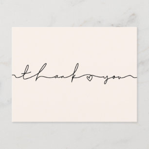 Niedliches whimsisisskript Babydusche Danke Postkarte