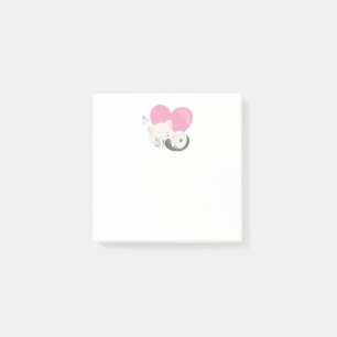 Niedliches White Kitty Cat Schlafen Post-it Klebezettel
