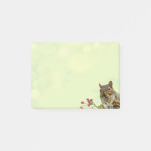 Niedliches Wildhörnchen auf Limettengrün Post-it Klebezettel