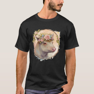 Niedliches Wildschwein Blume Krontier T-Shirt