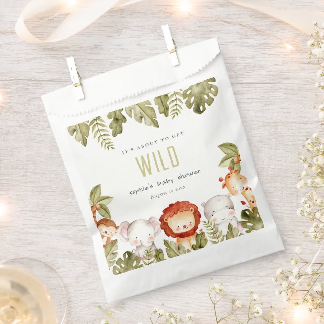 Niedliches Wildtier-Kinderdusche Geschenktütchen (Ausgeschnitten)