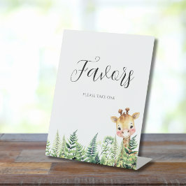 Niedliches Wildtier-Safari-Tier-Gefälligkeit Sockelschild