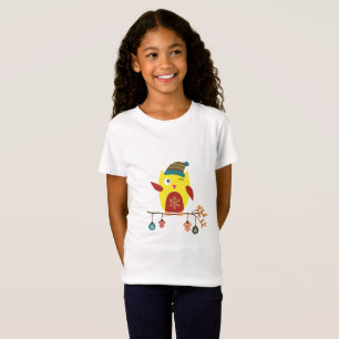 Niedliches Winter Owl Weihnachtsdesign T-Shirt