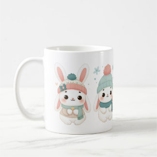 Niedliches Winterhasen Kaffeetasse