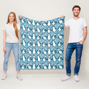 Niedliches Winterpenguindesign Fleecedecke