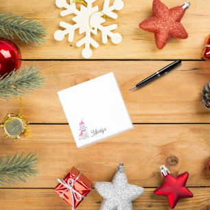 Niedliches Winterpoodle Hübsch und rosa Name Post-it Klebezettel