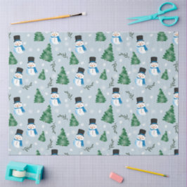 Niedliches Winterschneepatel Seidenpapier