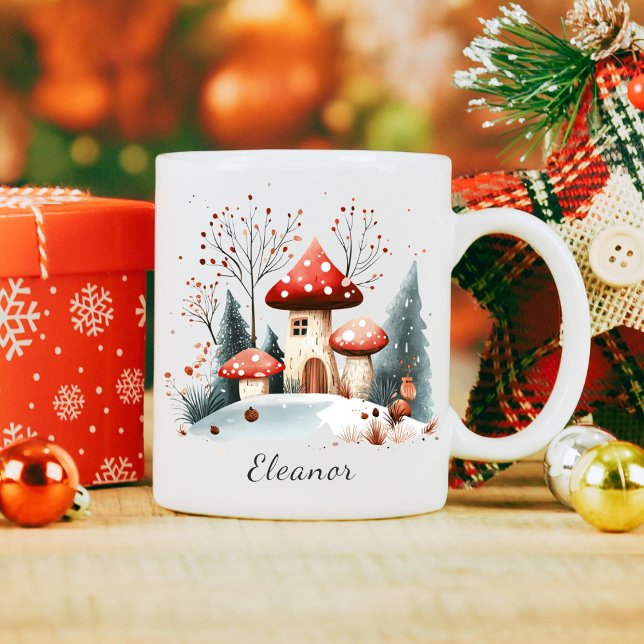 Niedliches Winterwald Personalisiert Kaffeetasse (Von Creator hochgeladen)