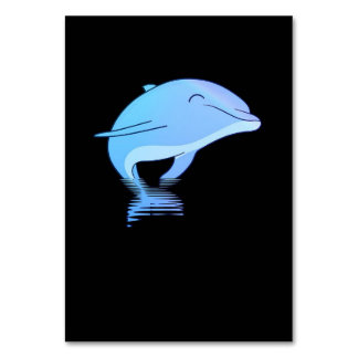 niedliches winziges Delphin Tischnummer