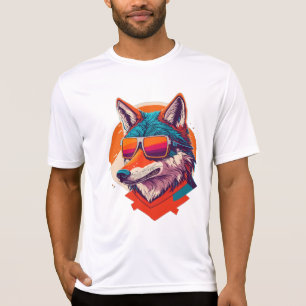 NIEDLICHES WOLF TRAGEN SUNGLASS. T-Shirt