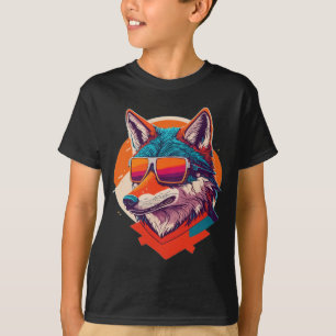NIEDLICHES WOLF TRAGEN SUNGLASS. T-Shirt