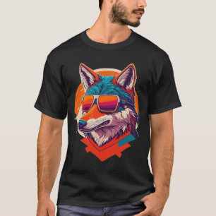 NIEDLICHES WOLF TRAGEN SUNGLASS. T-Shirt